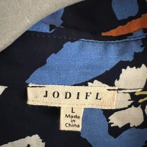 Jodifl Floral Top - Blue and Orange